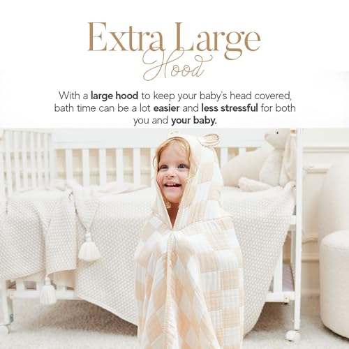 HardNok Ultra-Soft Muslin Toddler Hooded Towel - 55x28 Inches