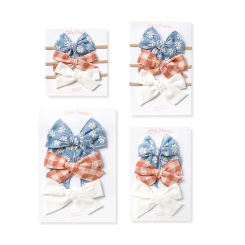 Little Poppy Co Three Hair Bows Set - Stylish Handmade Accessories