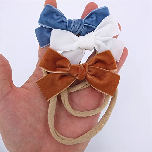 Velvet Bow Headbands 32 24 PCS for Baby Girls