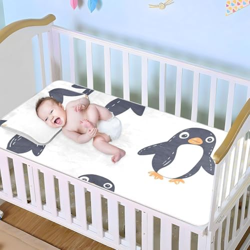 Cooling Baby Mattress Pad Waterproof Reusable 28x52 for Baby Toddler