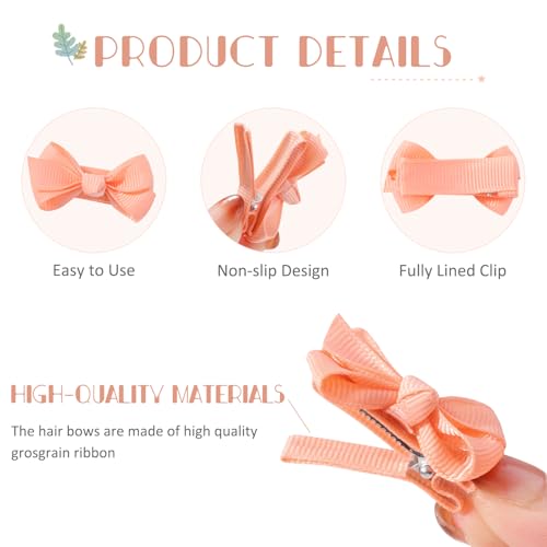 YHXX YLEN 52Pcs Mini Hair Clips with Bows for Babies and Toddlers