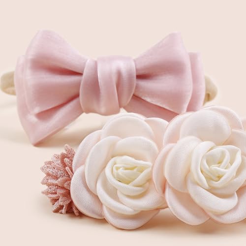 OOSAKU 6pcs Soft Nylon Floral Headbands Set