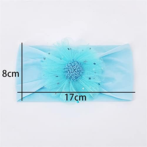 WUTYU 0-3 Year Baby Stretch Flower Tulle Hairband