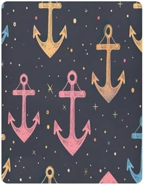 Wajiw Rainbow Anchor Crib Sheet for Standard Size Mattress