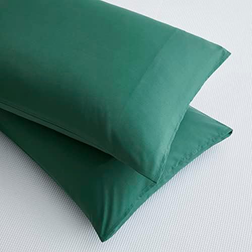 Small Microfiber Pillow Cases - Dark Green Set of 2