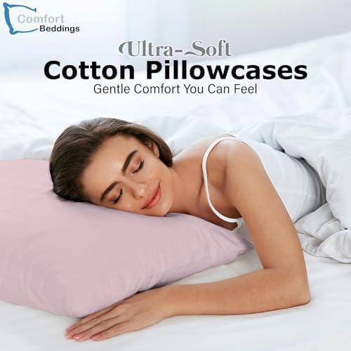 Comfort Beddings 100 Organic Cotton Pillowcases 12x16 Pale Lilac Pack of 2