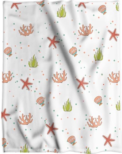 Personalized Sea Turtle Baby Blanket with Name 1