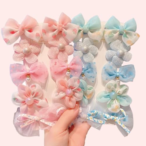 50 Pcs Baby Girls Hair Clips with Flowers and Bows