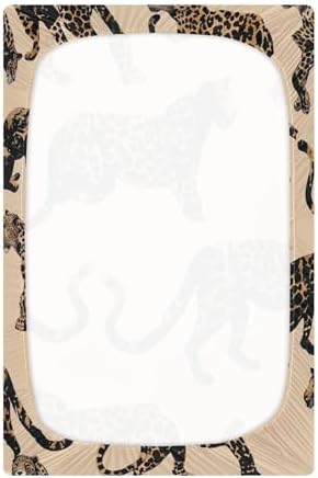 Wajiw Leopard Crib Sheets Soft Breathable Fitted 1