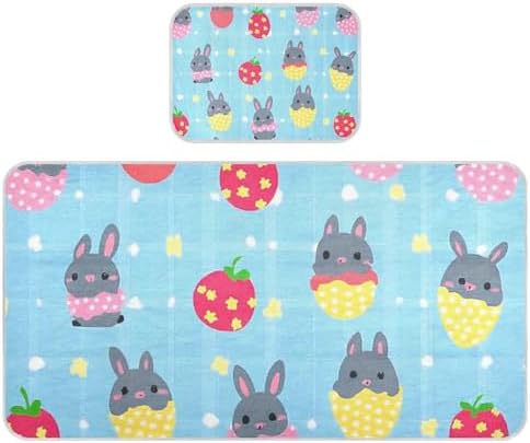 Cooling Cute Bunnies Mattress Pad 28x52 Baby Waterproof Crib Cover