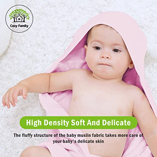 Cosy Family 3 Pack Baby Hooded Towels - Ultra Soft Bamboo Rayon