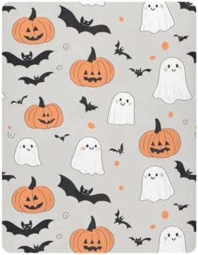Qilmy Cute Ghosts Fitted Crib Sheet for Baby