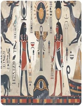 Wajiw Egyptian Figures Crib Sheets Soft Breathable Fitted 28x52In 1