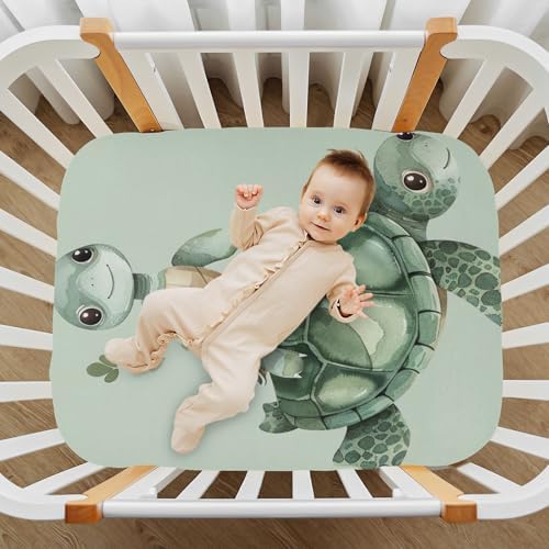 Wajiw Turtle Crib Sheets for Soft and Breathable Sleep 1