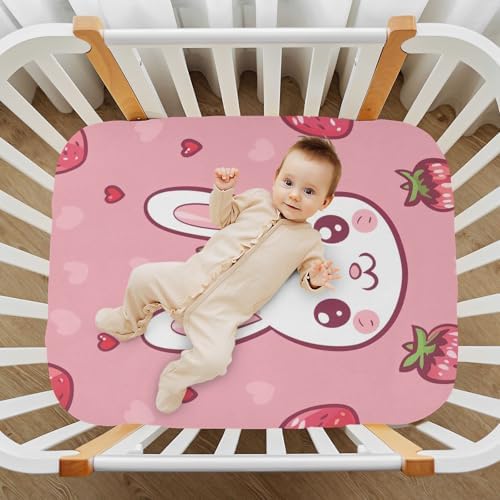 Wajiw Bunny Crib Sheets Soft Breathable Fitted