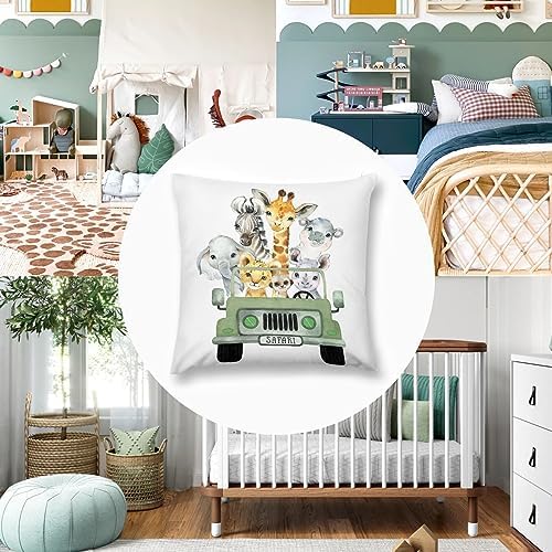 HawSkgFub Plush Safari Animal Pillowcase Throw Cover
