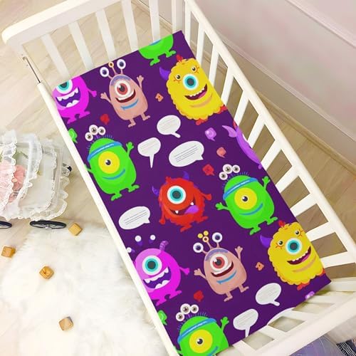 Qilmy Halloween Fitted Crib Sheet for Baby Soft Breathable