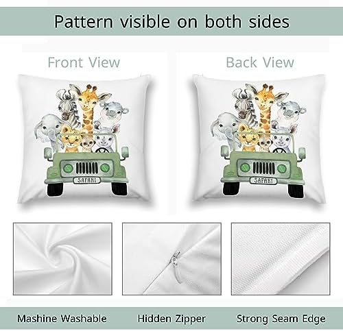 HawSkgFub Plush Safari Animal Pillowcase Throw Cover