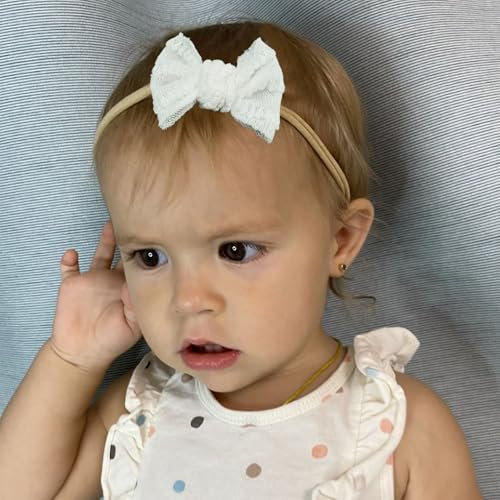 Esumun Baby Girl Knitting Hair Bow Headband 12Pcs