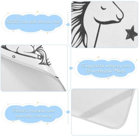 Cooling Baby Mattress Pad 28x52 Unicorns Design
