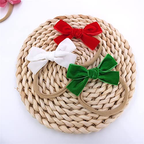 Velvet Bow Headbands 32 24 PCS for Baby Girls