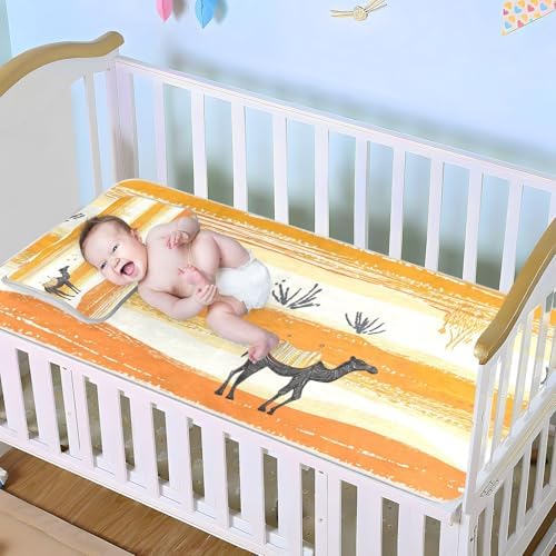 Desert Camels Cooling Baby Crib Mattress Pad 28x52