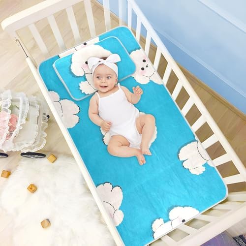 Cute Cartoon Bichon Frise Cooling Mattress Pad for Baby Toddler