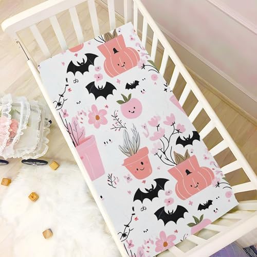Qilmy Cute Ghosts Fitted Crib Sheet for Boys and Girls
