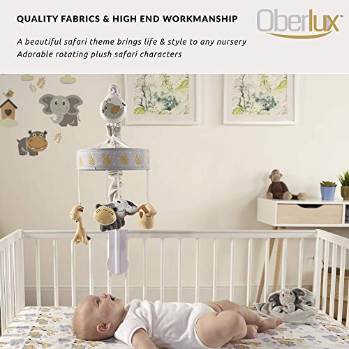 Oberlux Musical Baby Crib Mobile - Jungle Animal Theme