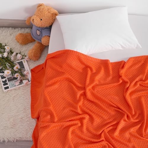 NTBAY Cooling Baby Blanket - Soft Rayon 30x40 Inches Orange 1
