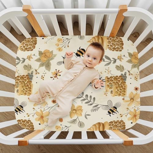 Wajiw Crib Sheets Soft Breathable Fitted for Standard Toddler Mattress