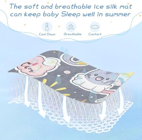 Cute Animal Cat Cooling Baby Mattress Pad Cover 28x52