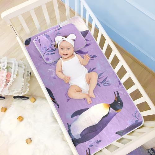 Cooling Baby Fitted Mattress Pad 28x52 Reusable for Crib and Kids