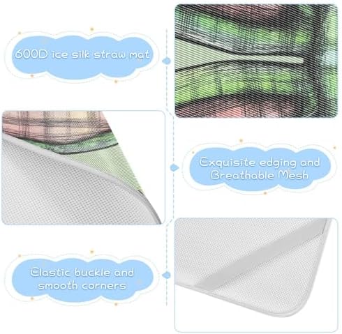 Cooling Plaid Bunny Ear Mattress Pad Cover for Baby Toddler 28x52