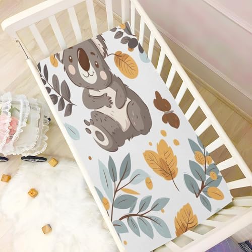 Wajiw Koala Crib Sheets Soft Breathable Fitted Set