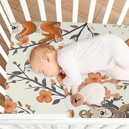 Wajiw Forest Animals Crib Sheets for Girls and Boys 28x52In
