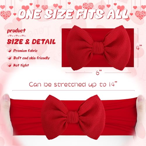 Lanmerry Valentines Baby Bow Headbands 2Pcs 1