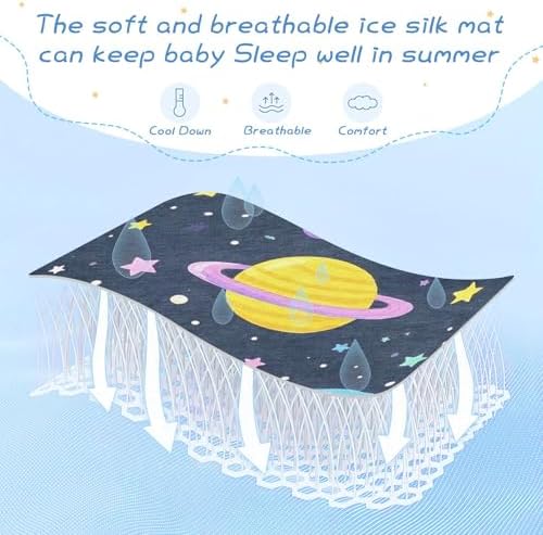 Cooling Baby Mattress Pad Waterproof 28x52 Reusable for Crib and Toddler
