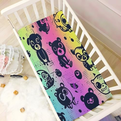 Wajiw Cute Animals Crib Sheets for Girls and Boys 1