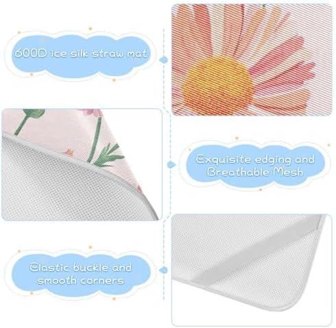 Cooling Calendula Pink Baby Mattress Pad 28x52