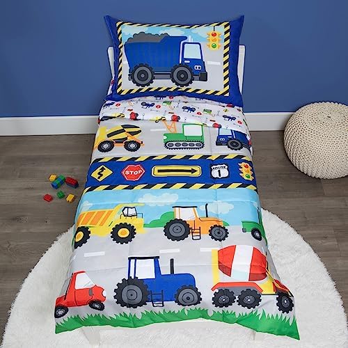 Baby Boom Funhouse Construction Bedding Set for Boys