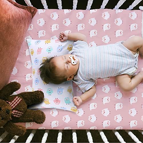 UOMNY Kids Pink White Owl Pillowcases 2 Pack