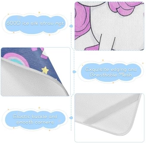 Cooling Baby Mattress Pad Protector with Unicorn Design