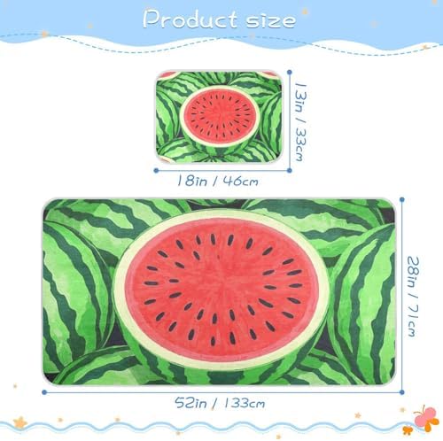 Cooling Cartoon Fruit Watermelons Baby Mattress Pad 28x52
