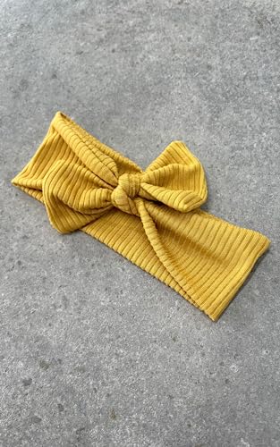 Yellow Stretch Headband with Bow for Baby