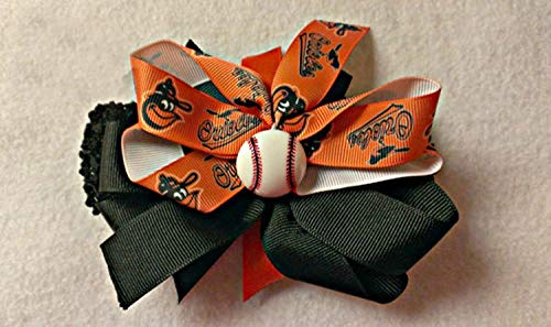 Handmade Orioles Baby Girl Bow Headband 1