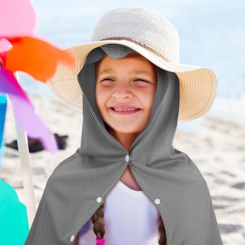 Peryiter 2 Pack Kids Cooling Hoodie Towels with UPF 50 Sun Protection