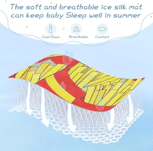 Cute Cartoon Food Fries Cooling Baby Mattress Pad 28x52
