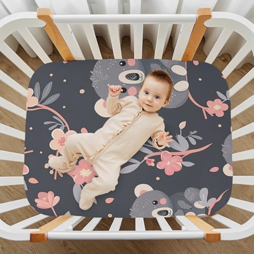 Wajiw Koala Crib Sheets for Girls Boys Soft Breathable Fitted