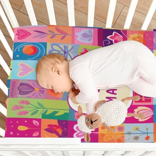 Wajiw Crib Sheets for Girls and Boys 28x52In Standard Size